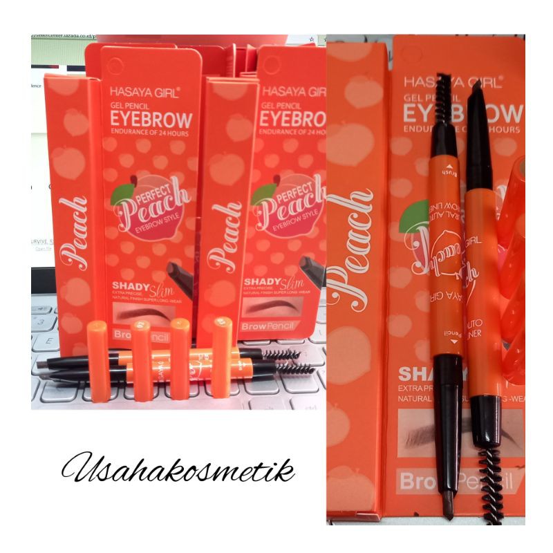 EYEBROW +BRUSH PEACH HASAYA GIRL PERPCS NO.XH 021