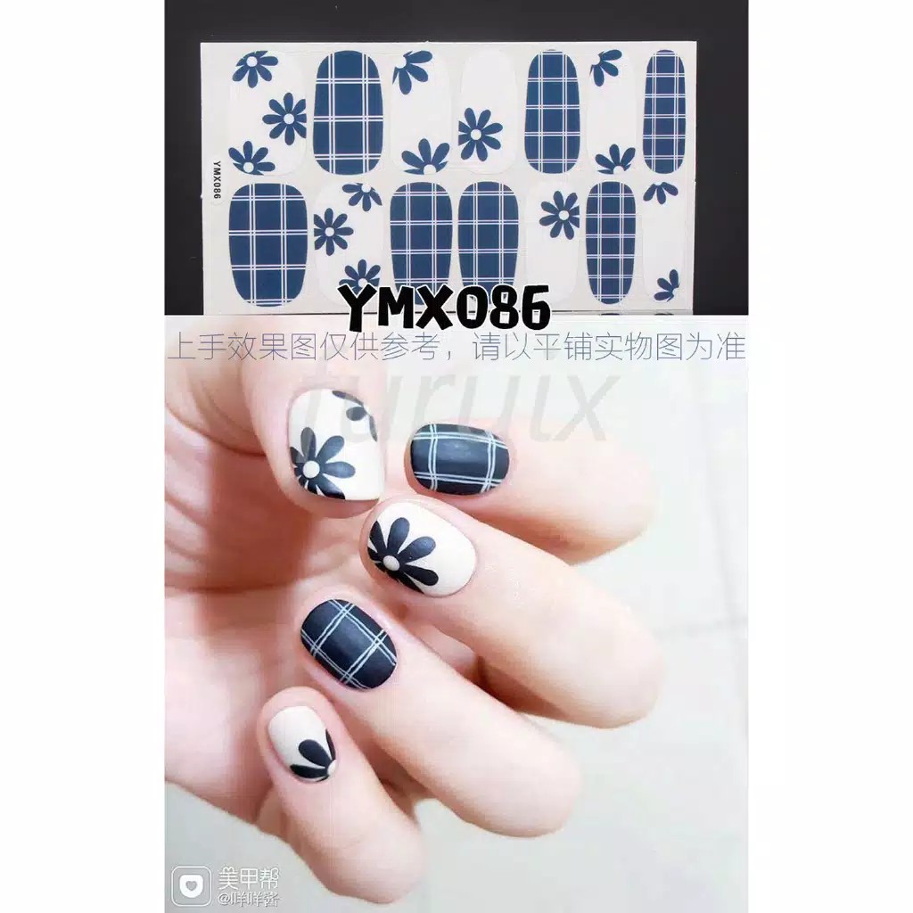 Nail sticker motif / sticker kuku / stiker kuku / nail stiker glitter