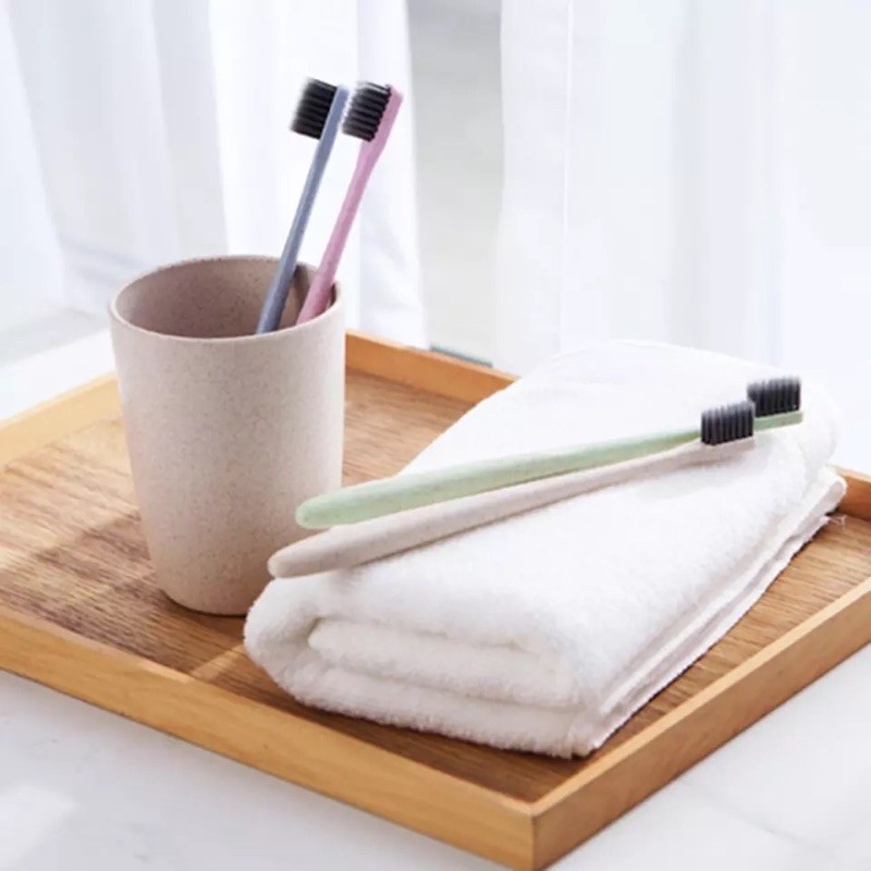 Sikat Gigi lembut sensitif pepsodent Toothbrush Bamboo Charcoal Travel Korea design minimalis