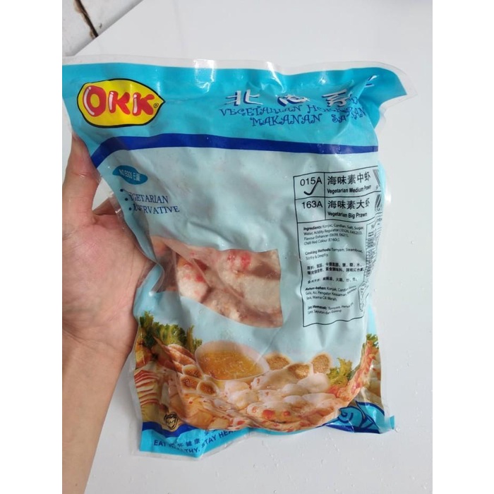 

Makanan Beku | Okk Vegetarian Medium Prawn 1 Kg / Udang Ukuran Sedang Vegan