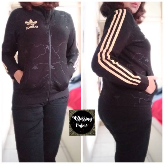 Jaket Adidas list Gold & White