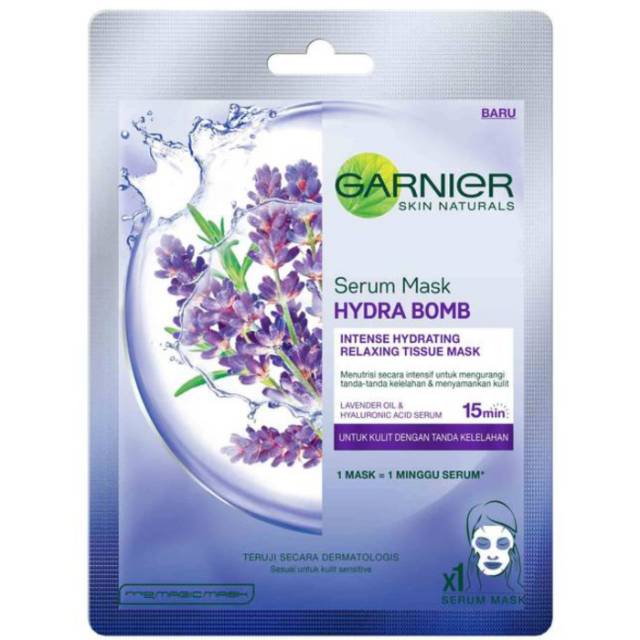 Masker Garnier Hydra Bomb Lavender