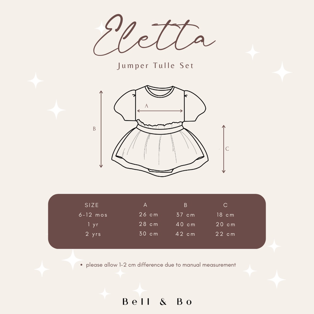 BELL &amp; BO - Eletta Jumper Set Rok Tutu Bayi Balita