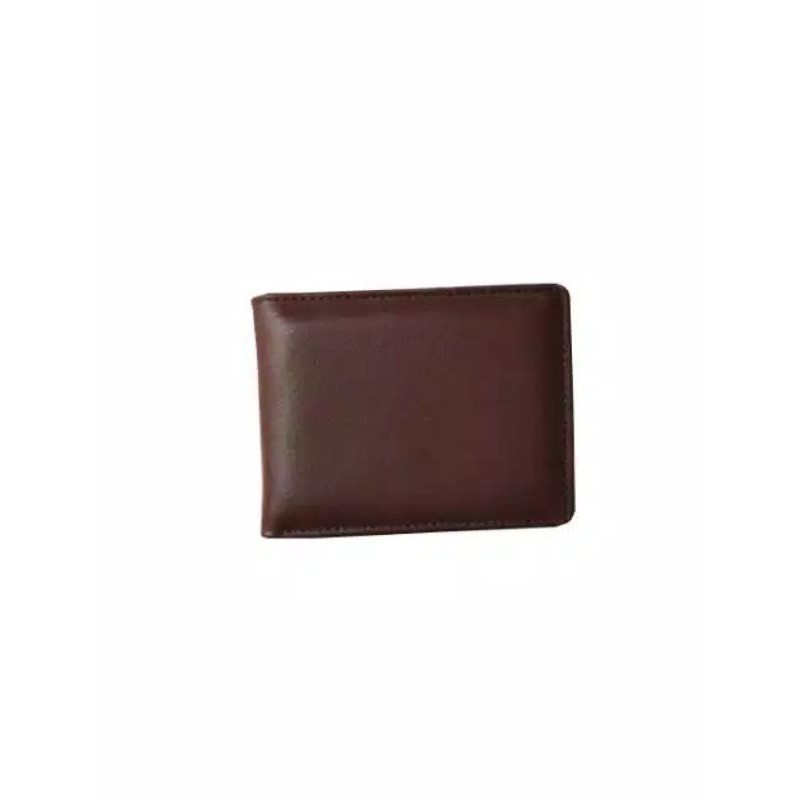 {COD} Dompet Kulit Pria Asli  Cokelat Model Kecil Mini Slim Wallet 100% Kulit Asli Garut