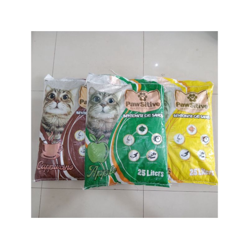 Pasir Kucing Pawsitive 25Liter (Go-jek only) pasir gumpal kucing bentonite catsand