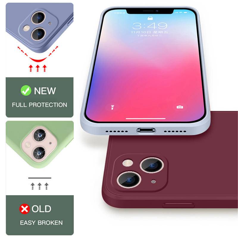 Casing Soft Case Silikon Untuk iPhone 13 14 Pro Max Plus Mini 14 13