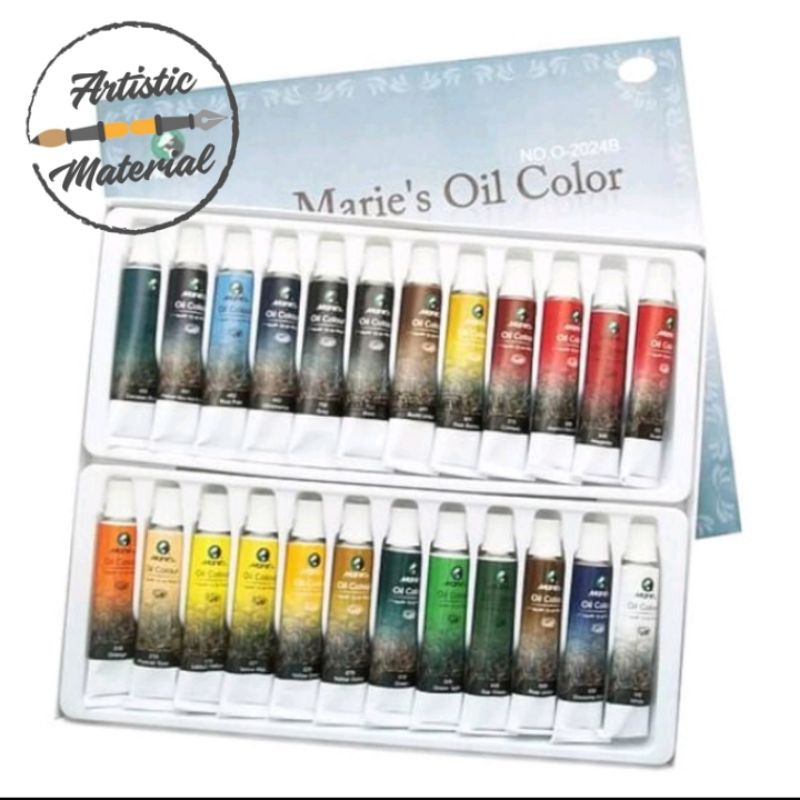 

Maries Oil Color Set O-2024B 24 Warna