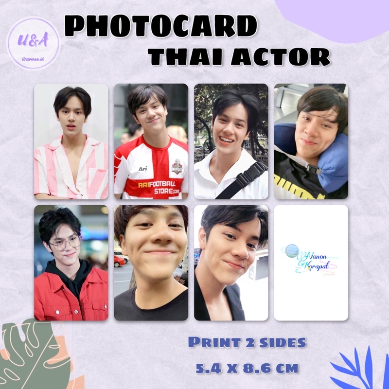 [Unaverse] SET PHOTOCARD NANON KORAPAT AKTOR GMMTV Glossy Unoff