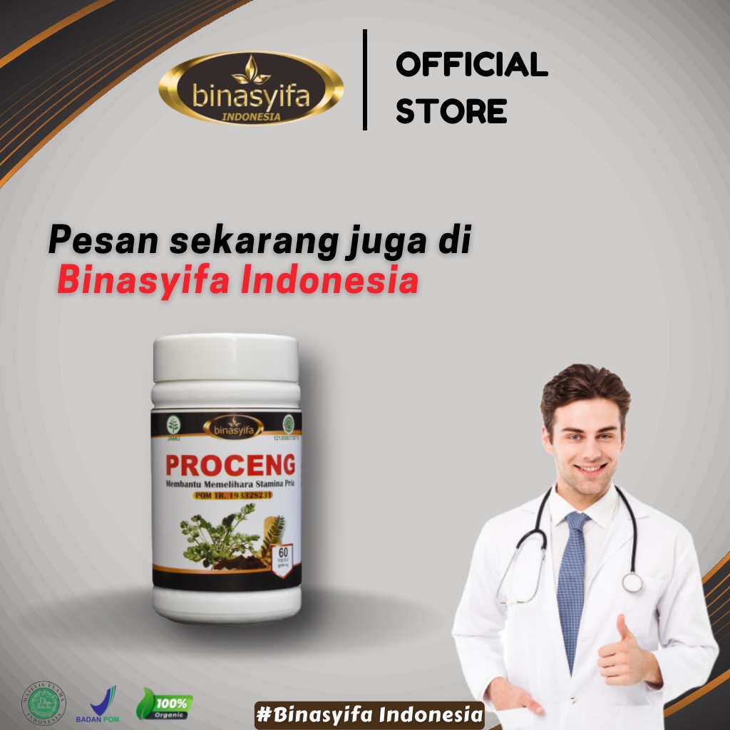 Proceng Promil Suami Obat Penambah Stamina Pria Dewasa Lemah Syahwat, Ejakulasi Dini, Impoten, Pengental Sperma, Penyubur Pria Ampuh Herbal Binasyifa Original BPOM-4