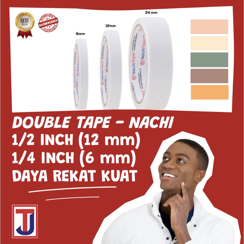 

Double tape / doble tip Merek Nachi 1/2 inch 12 mm 1/4 inch 6 mm