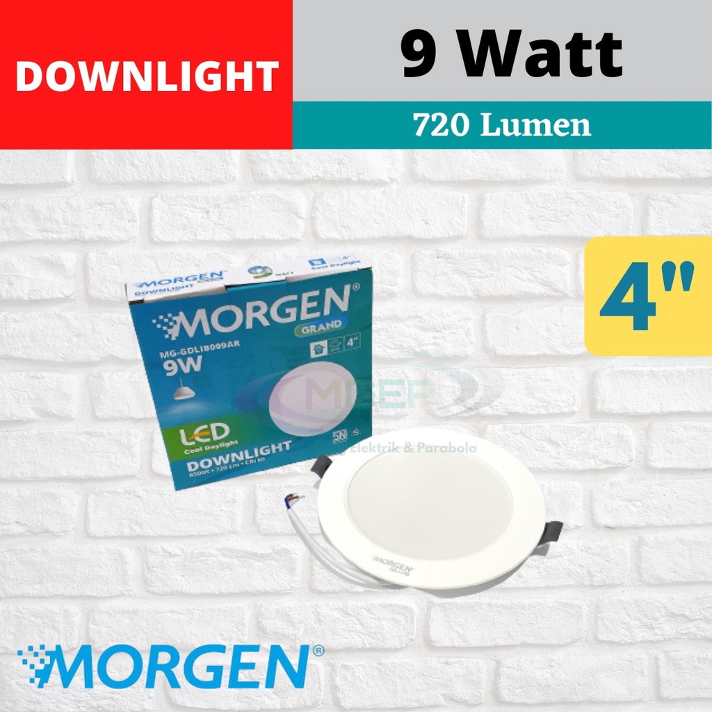 Morgen Downlight Bulat Grand Series IB Tanam 9 Watt White Super Murah