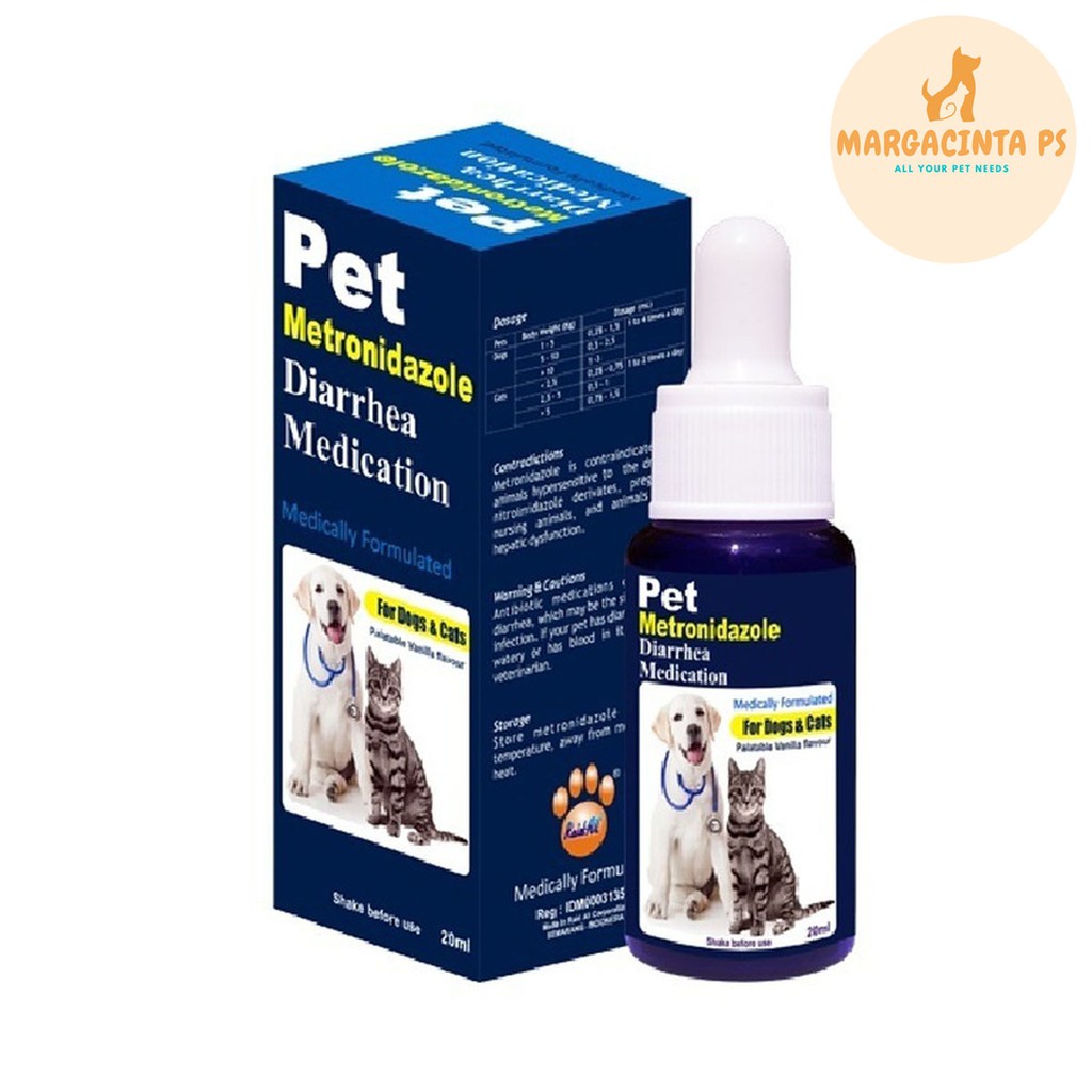 Obat Diare Kucing Anjing Pet Metronidazole 20 ml