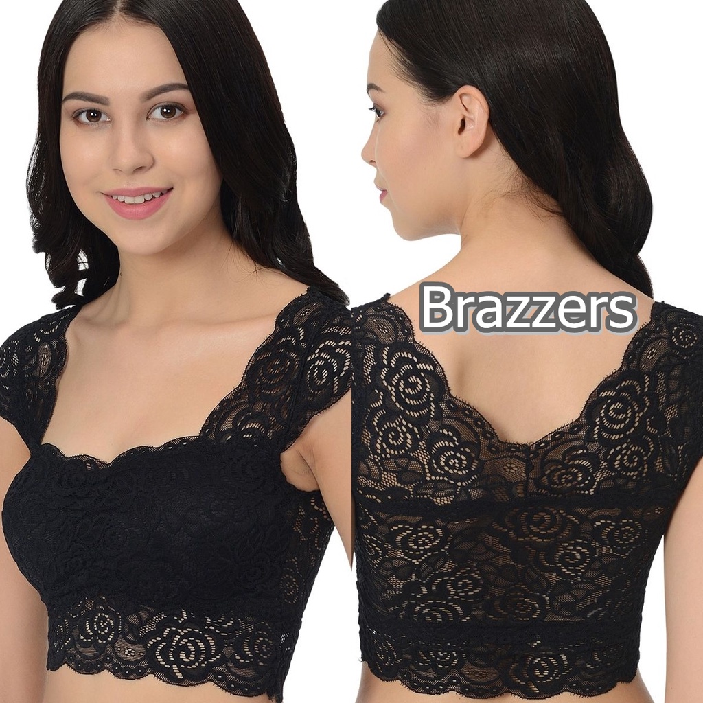 Atasan Crop Tank top Bra Bh Renda Brukat Ukuran Size 32 34 Cocok Pakai Baju Dalaman Daleman Jas Blaz
