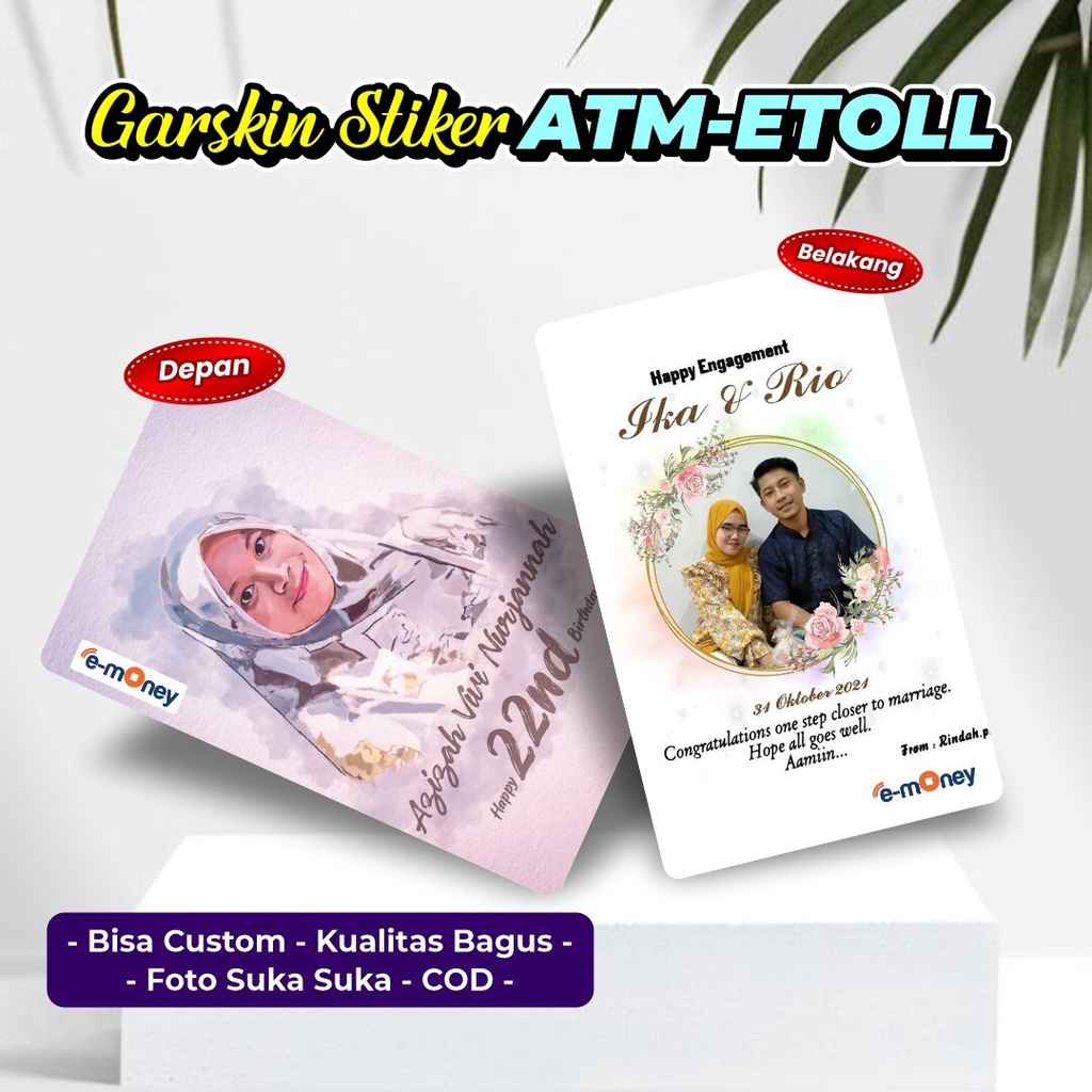 

(Termurah) Stiker Atm/Etoll Bisa Custom Bebas