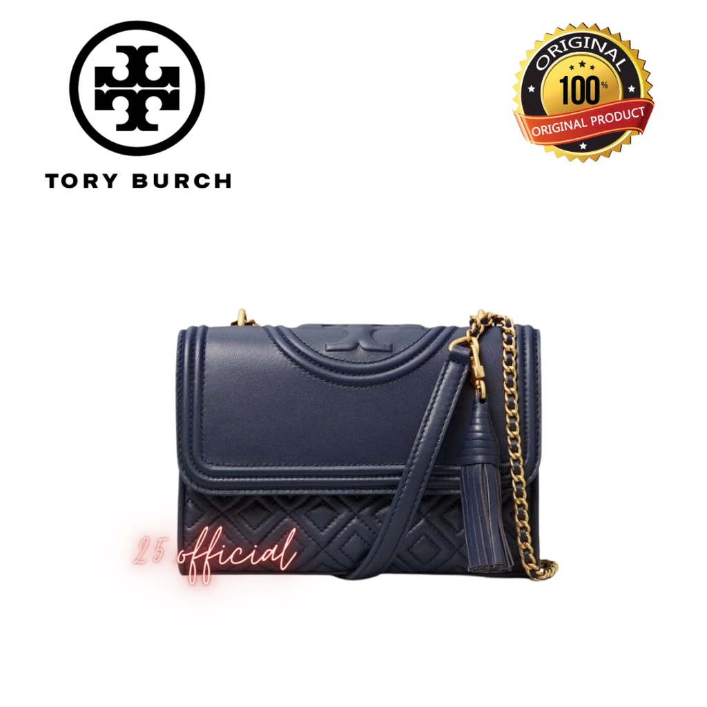 [ORIGINAL] TORY BURCH Fleming Convertible Shoulder Bag Small Royal Navy / Tas Tory Burch Original
