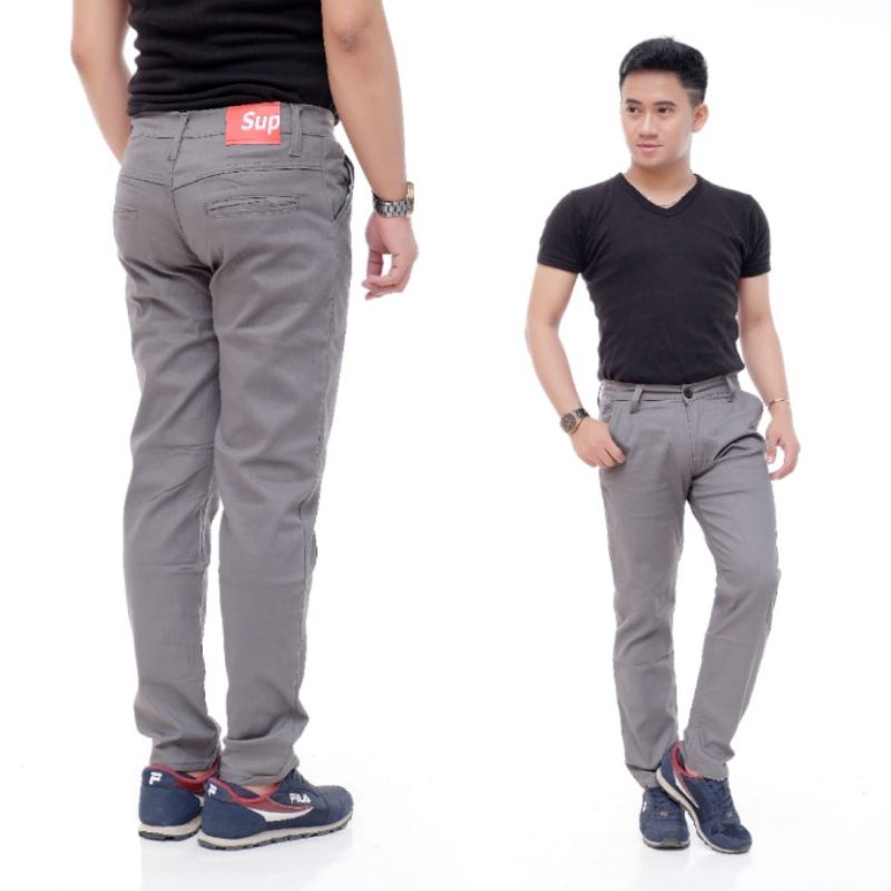 CELANA CHINO PANJANG PRIA STRETCH MELAR NGARET