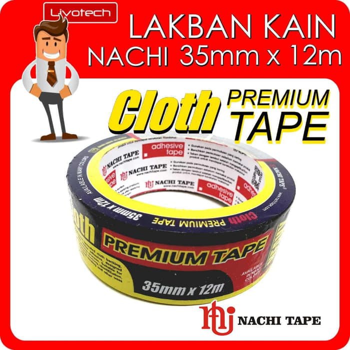 

Cloth Tape Nachi 35mm 12m 1.5" Isolasi Kain 35 lakban 1,5 Selotip Diskon