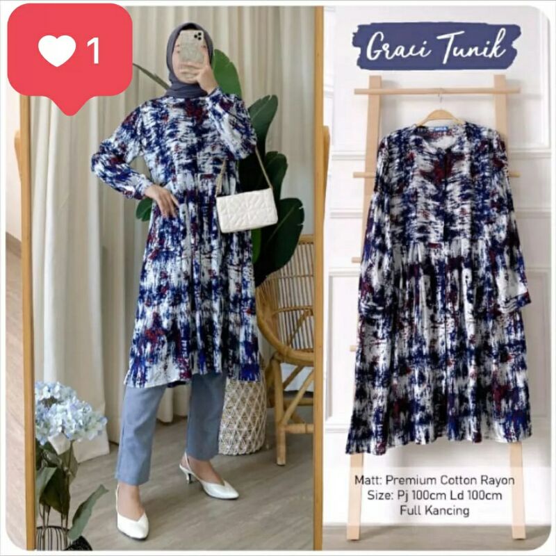 OBRAL TUNIK RAYON VISCOSE MOELA LOOK ALIKE