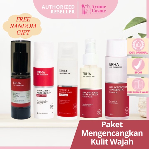 AYUME || PAKET MENGENCANGKAN ERHA AGE CORRECTOR | SKINCARE ANTI AGING | AGE CORRECTOR ESSENCE | AGE 