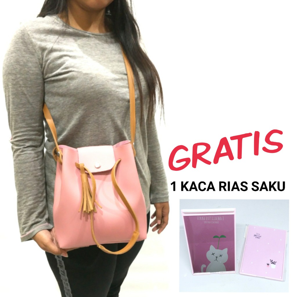 Jual Murah Tas Wanita Serut GRATIS Cermin Rias