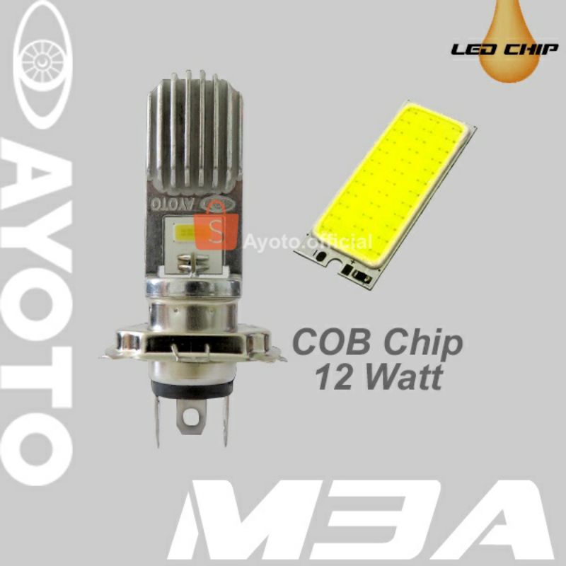 LAMPU LED AYOTO H4 100% ASLI  UNTUK MOTOR VIXION,  SCOOPY FI,  CB150