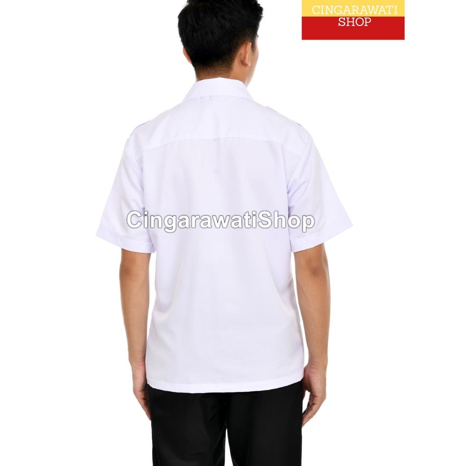 ン Baju PDH Putih Pns Kemeja Putih Dinas Pria Baju Putih Pemda Lengan Pendek Baju Pdl putih Polos Pri