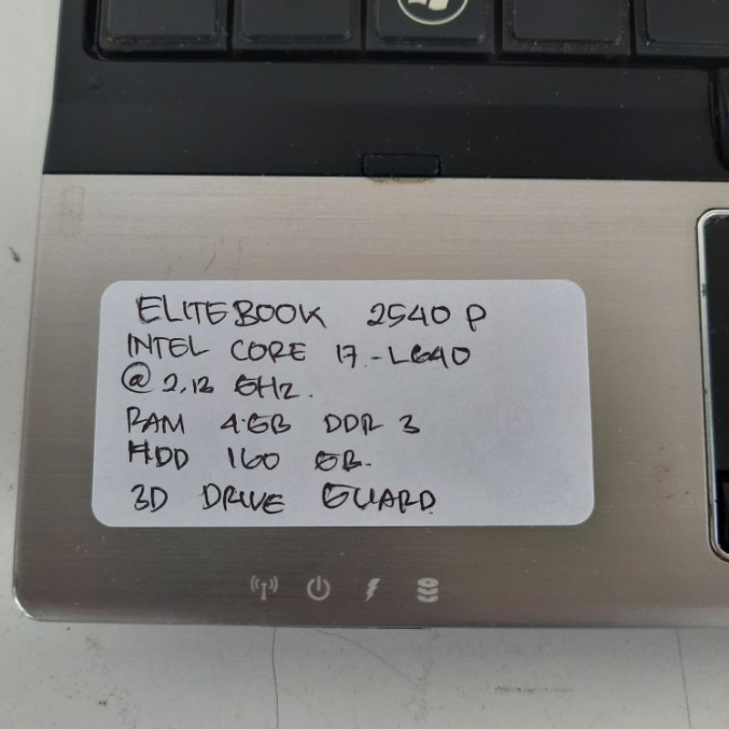 LAPTOP HP ELITEBOOK 2540P INTEL CORE I7 RAM 4 GB WIFI CAMERA SIAP PAKAI