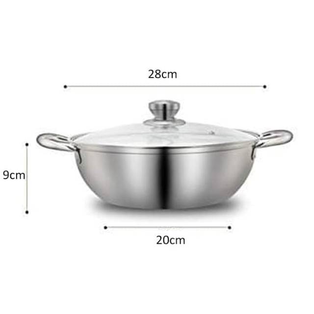 Suki pan sekat2/ panci sabu 28cm/ panci steamboat 28cm/ staninless steel/ panci serbaguna