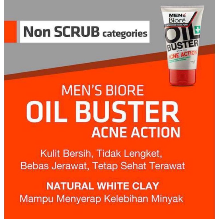 Biore MEN Facial Foam | Sabun Wajah 100gr