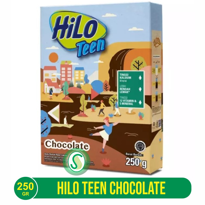 Hilo Teen Chocolate 250gr - Susu Tinggi Kalsium Rendah Lemak