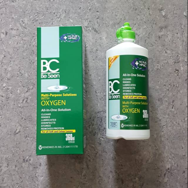 Cairan pembersih softlens BC Be Seen 350ml/air pencuci soflens be seen/air perendam soflen 350ml