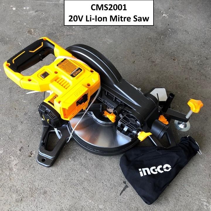 MITER SAW CORDLESS 20V / MITRESAW POTONG KAYU ALUMINIUM INGCO CMS2001