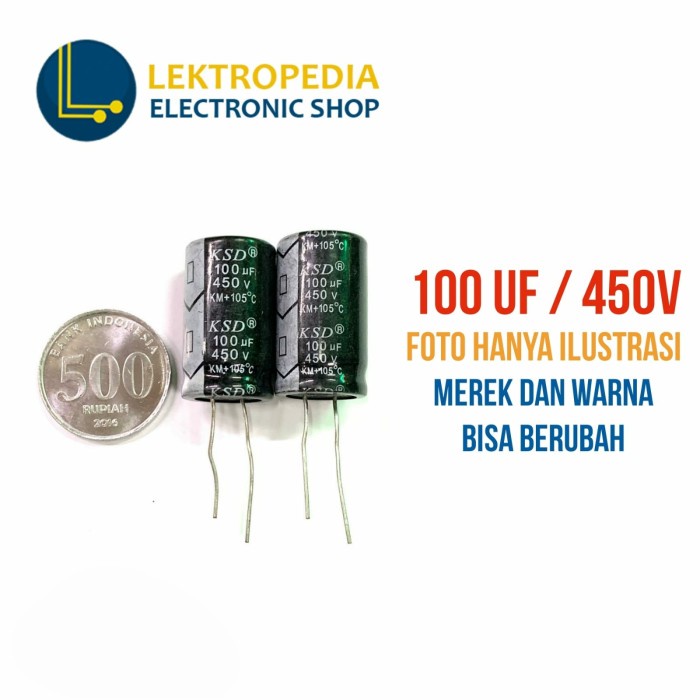 Elco 100uf 450v Kapasitor 100 uf mikro 450 v volt Elko 450volt