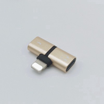 2 In 1 Adapter Splitter Dual Lightning Untuk Headphone