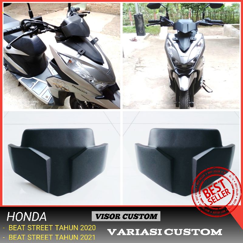 Visor beat street 2020 / Aksesoris Variasi Custom batok depan