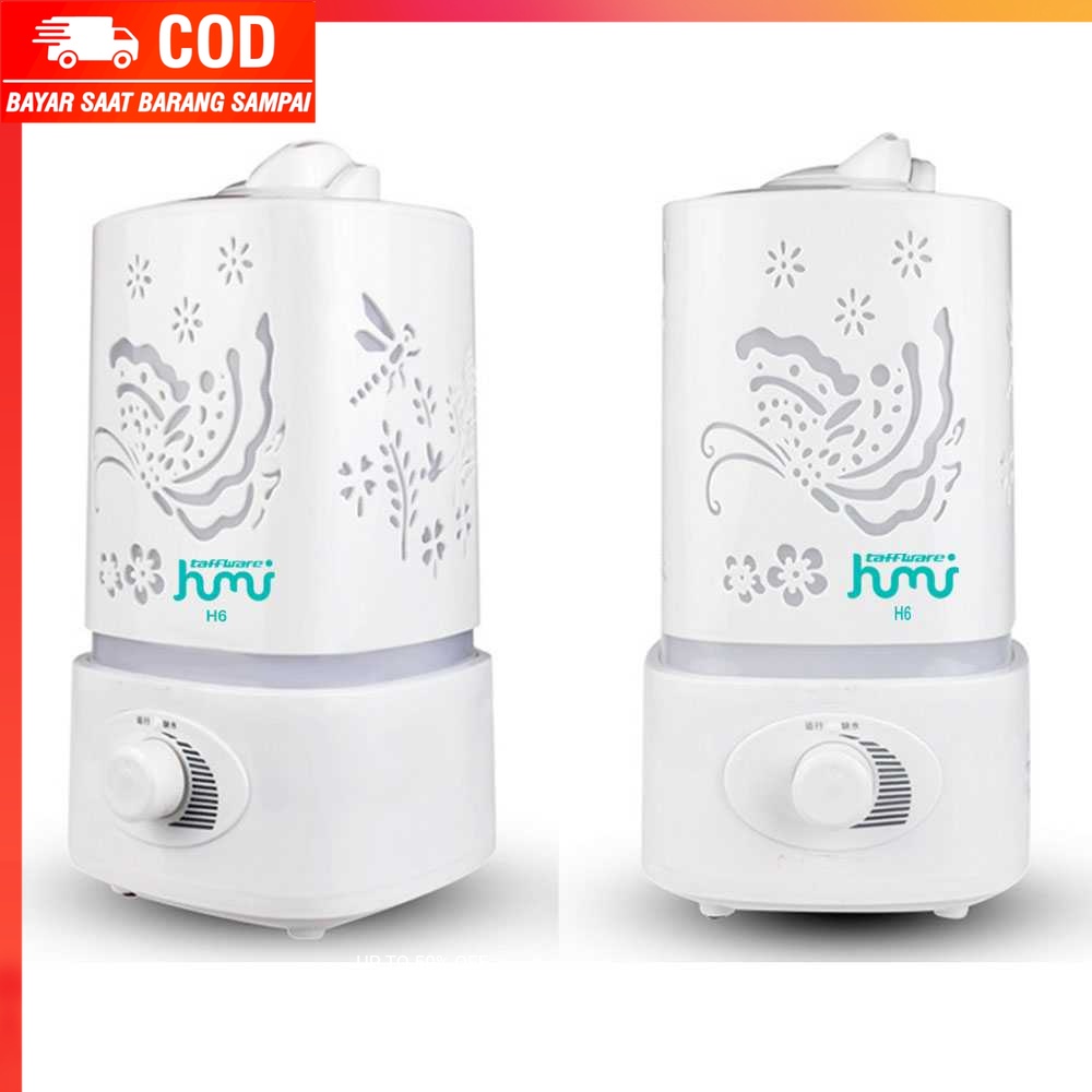 (100% BARANG ORI) Taffware Air Humidifier Aromatherapy Diffuser 7 Color 1500ml - HUMI H6