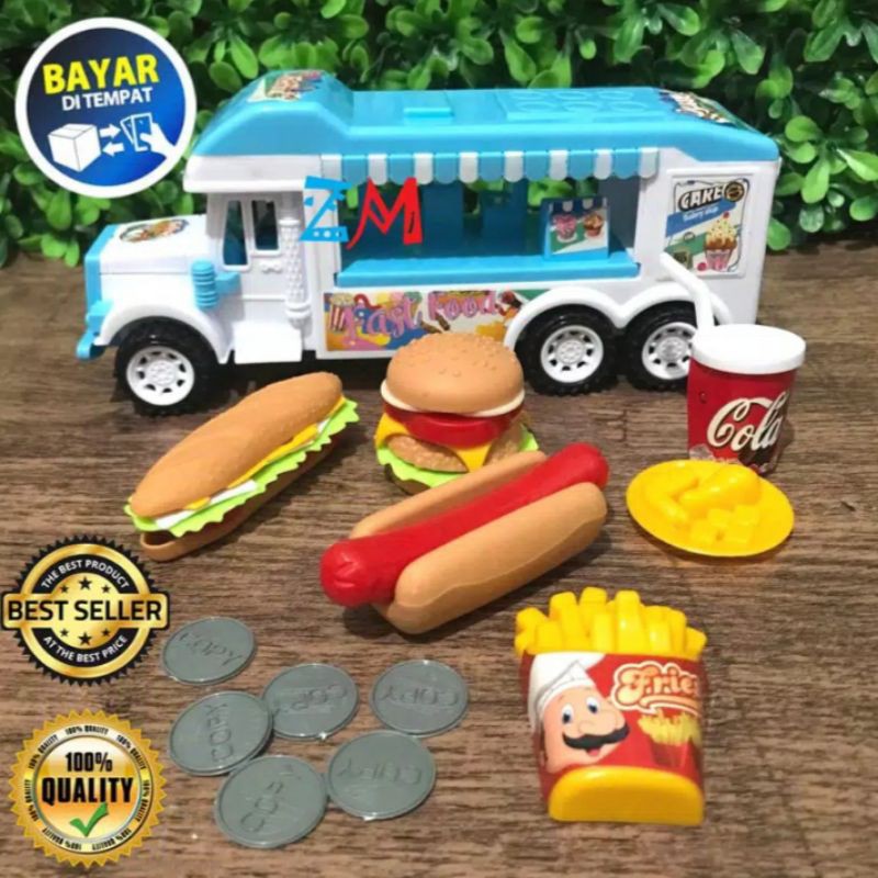 Mobil Truk Es Krim Fast Food Truck Permen Mainan