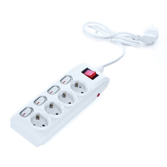 Stop Kontak 4 Lubang 1,5m - Kenmaster Terminal Colokan Listrik 4 Socket f1-44