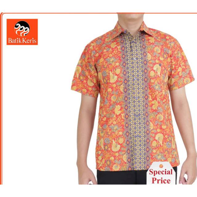 Kemeja pria batik  keris  motif ceplok puspo Shopee  Indonesia