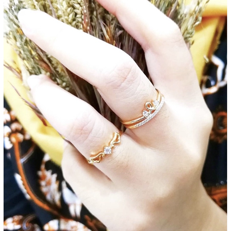 Cincin emas asli kadar 375 8karat ringan yt