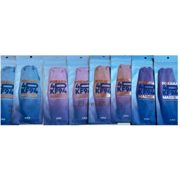 Pokana Masker KF94 4D Mask - 4 ply - Sachet isi 2 pcs