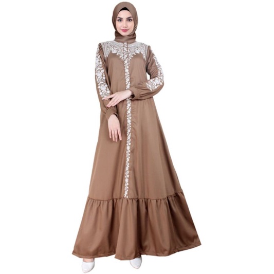 gamis bordir katun toyobo