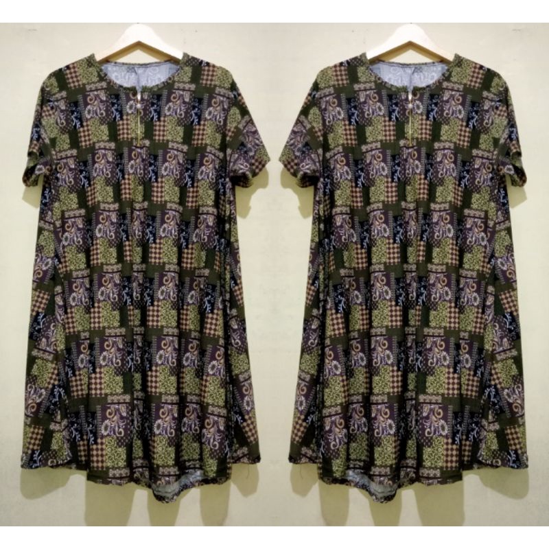 DASTER SUPER JUMBO ELIANA JERSEY KOREA LD 120-160 PB 100/DRESS CANTIK KEKINIAN/ATASAN WANITA DEWASA