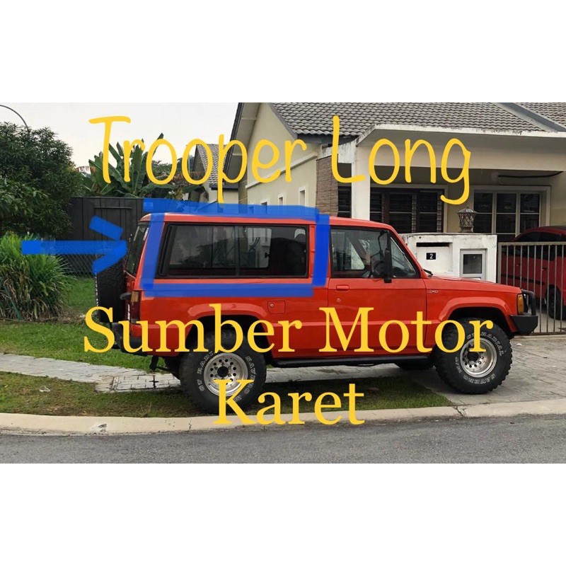 Karet Kaca Samping Belakang Chevrolet Trooper Tahun 1984-1987 Long