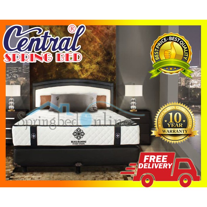 Central Kasur Springbed Black Diamond HB SABRINA