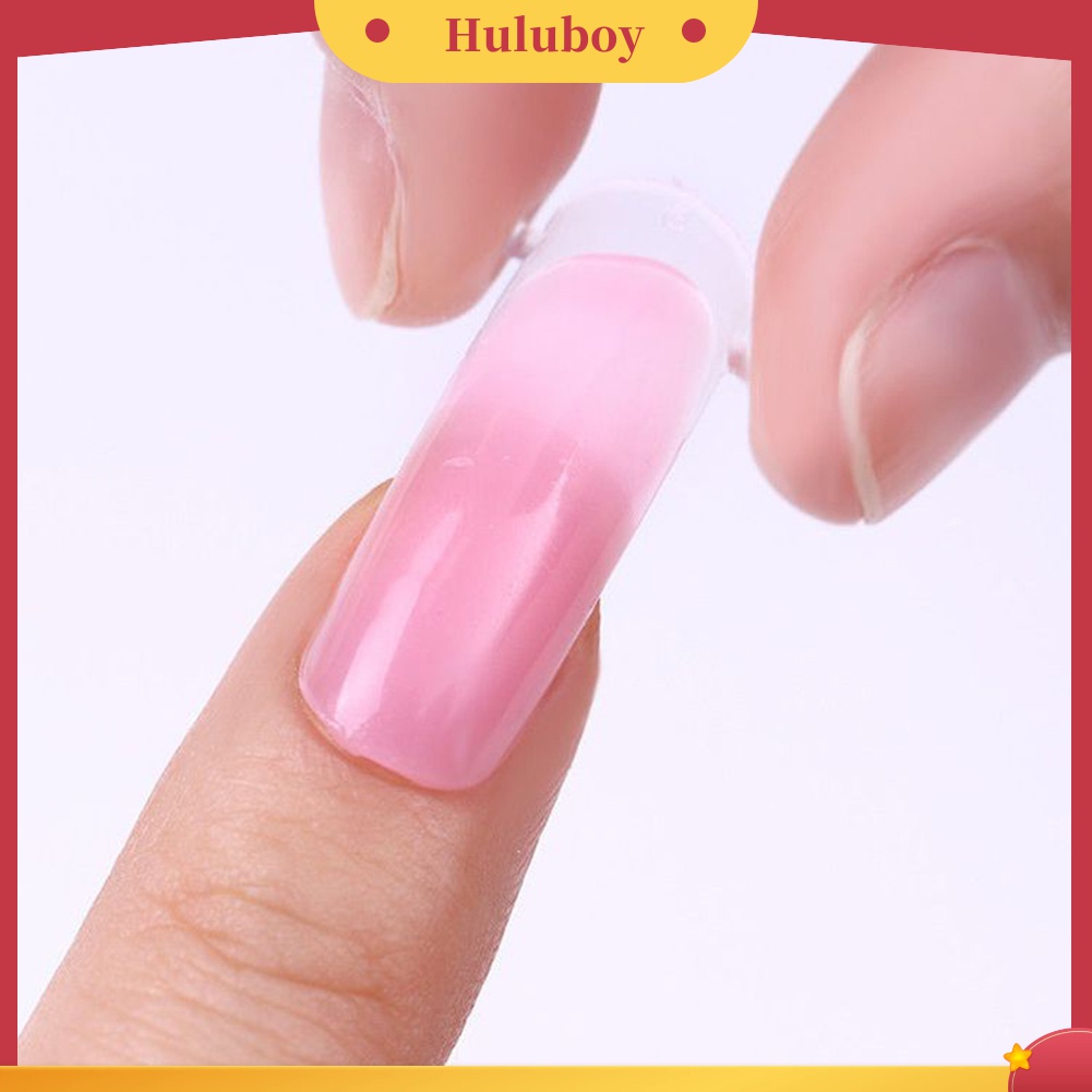Huluboy Huluboy♡ 100pcsset Cetakan Extension Kuku Palsu UV Gel Untuk Nail Art