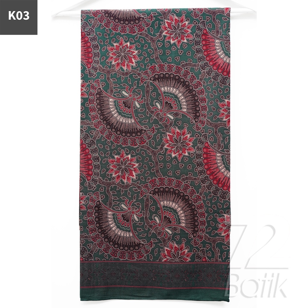 KAIN BATIK PREMIUM Bahan Katun Motif Godong Kembang Warna Biru 721628 Cap 72 Jarik Jarit Samping Kebat Panjang Batik Katun Modern Premium Bahan Seragam Batik Pernikahan Kantor Keluarga Murah Kamen Jadi Batik Bali Lembaran