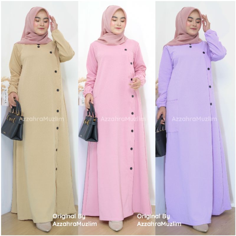 ANZANA Maxy - Gamis Knit Milano LD100+ Melar / 328-6607