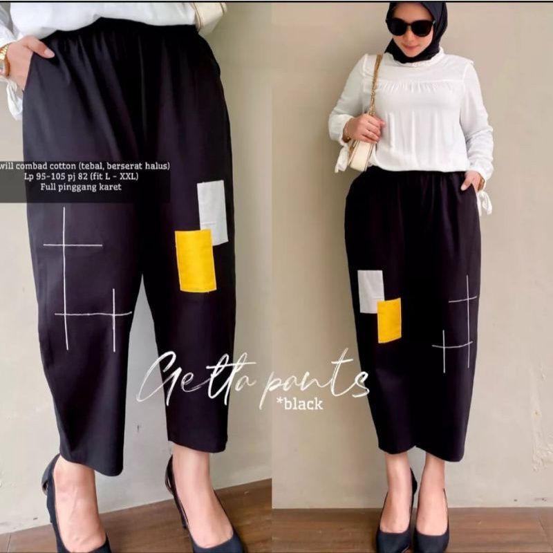 GUMI PANTS / GETTA PANTS / CELANA KOREA / BAHAN KATUN UKURAN SIZE (M - L - XL) CELANA PANJANG WANITA TERBARU / CELANA BAGGY / CELANA WANITA