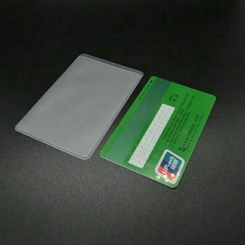 Cover Sampul Bening KTP Kartu Name Tag E-Toll eMoney ATM KTP SIM MRT ID Card etoll